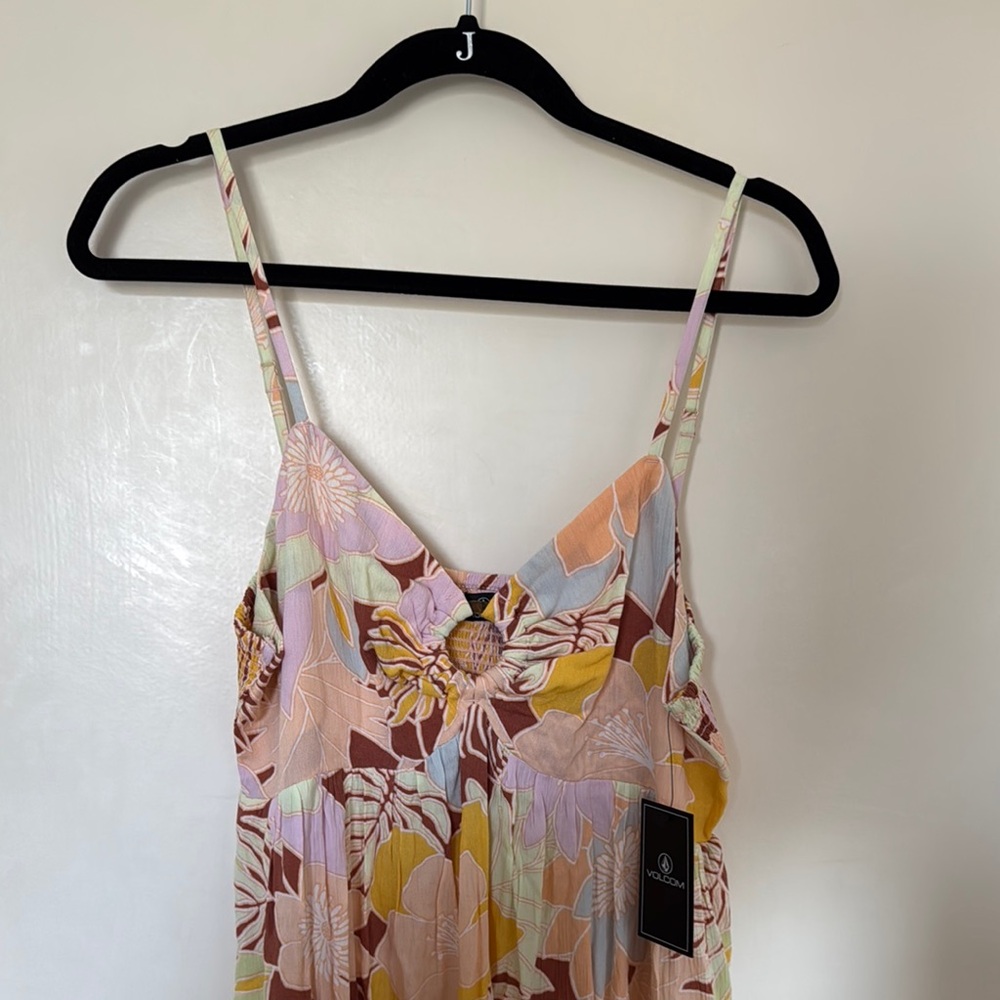 Volcom multicolor Floral Spaghetti Strap Dress size L - Picture 3 of 6